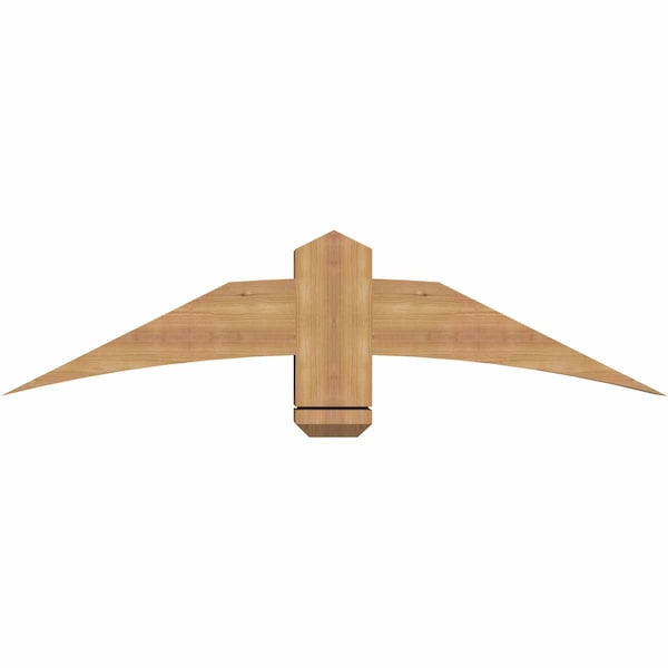 Ekena Millwork Bellingham Timber Gable Bracket, Western Red Cedar, 48"W x 12"H x 5 1/2"D x 5 1/2"F, 6/12 Pitch GBW048X12X0606BEL00SWR - main